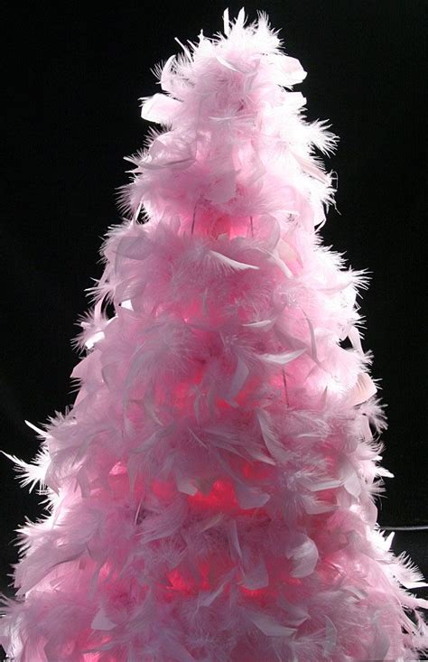 pink feather xmas tree|feather christmas trees at michael's.